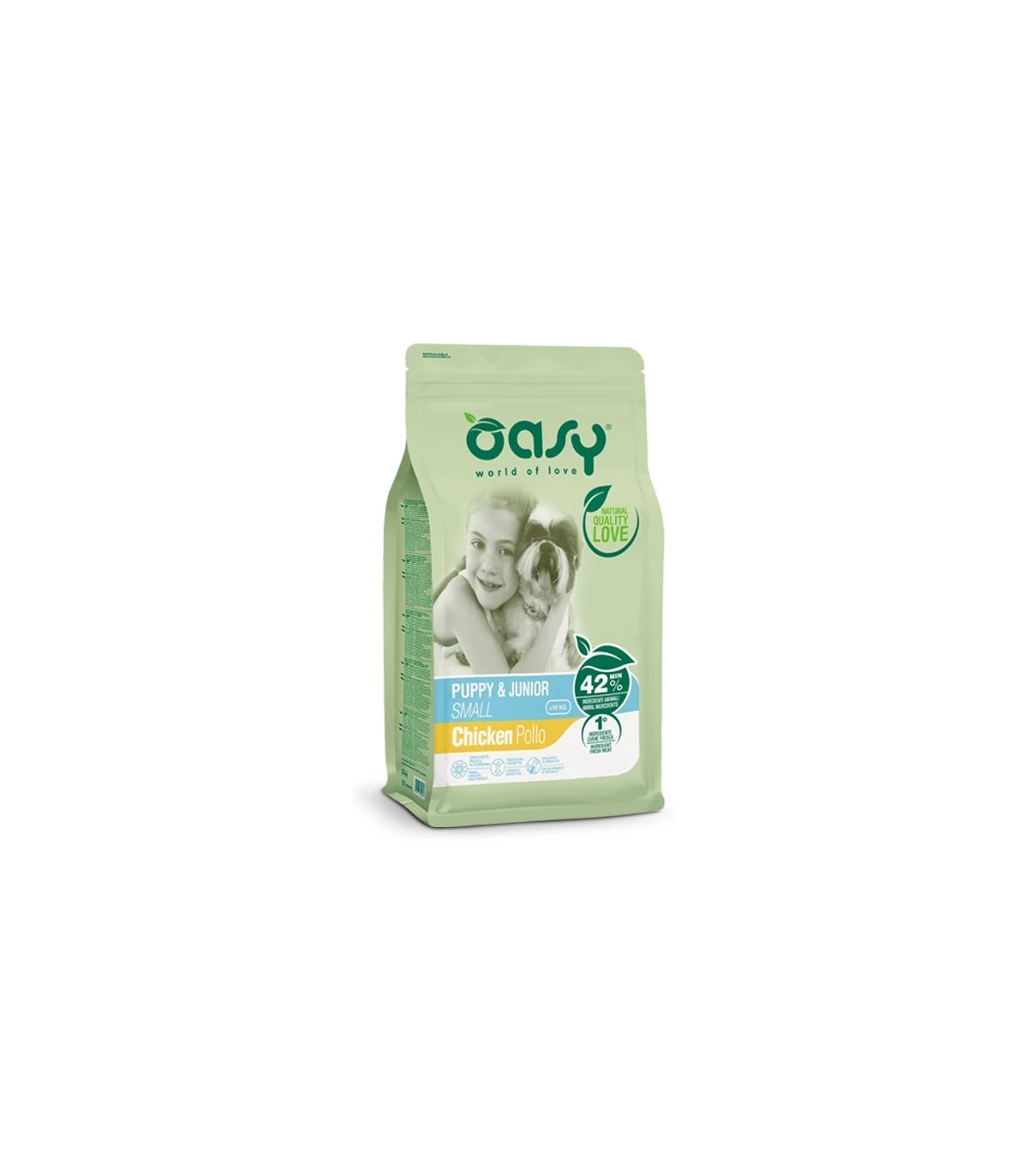 Oasy Cane Puppy & Junior Small Pollo 3 Kg