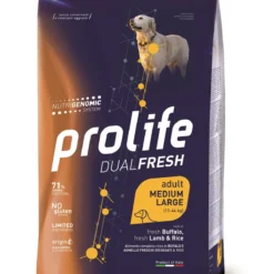 Prolife Cane Dualfresh Adult Bufalo Agnello & Riso Medium Large 12 Kg