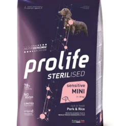 Prolife Cane Sterilised Sensitive Adult Maiale & Riso Mini 2 Kg