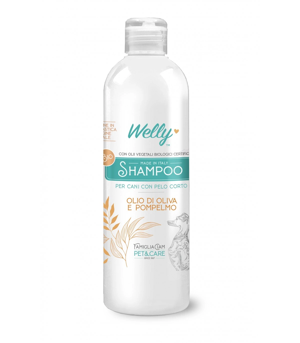 Welly Bio Shampoo Cani Pelo Corto Olio Di Oliva E Pompelmo 250 Ml